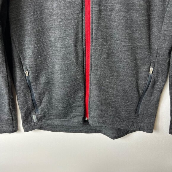 Icebreaker gray merino wool jacket full zip long sleeve men’s size small - Picture 4 of 8